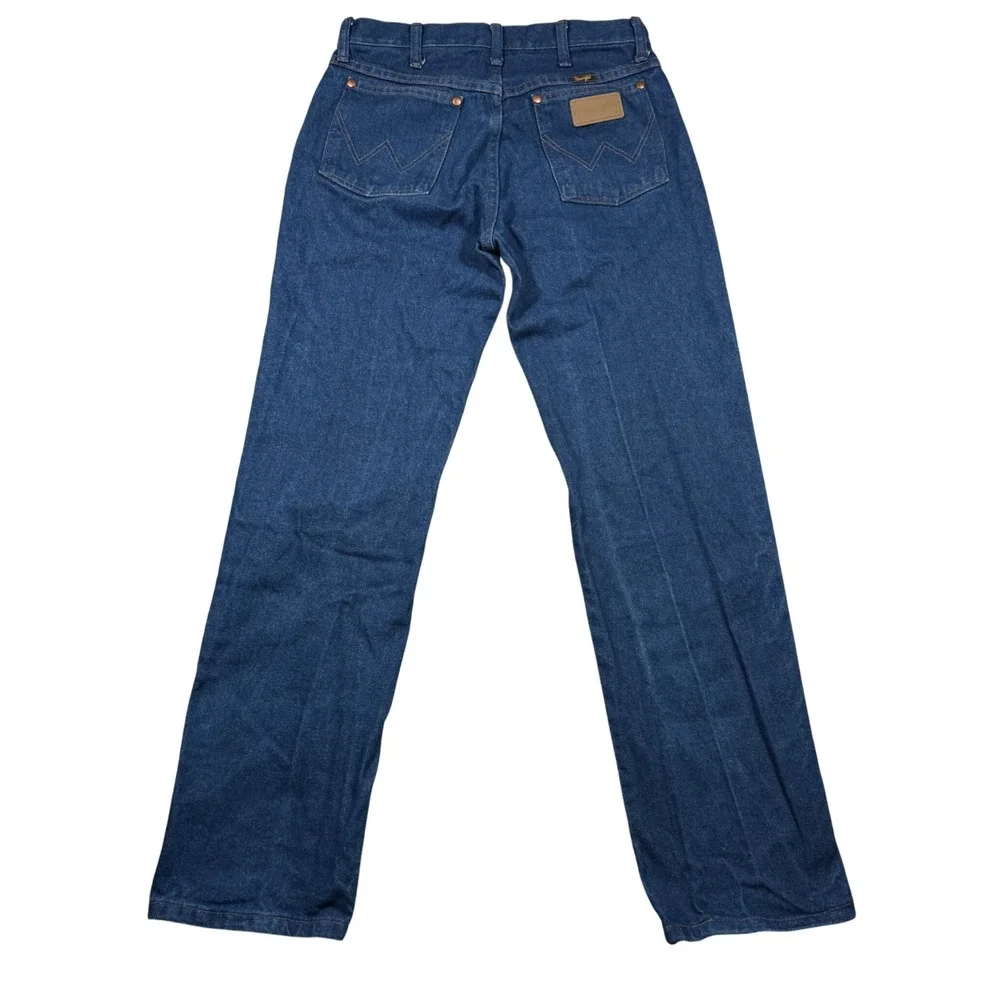 Vintage Wrangler Jeans Mens 30x32 Dark Wash Cowboy Cut Straight Leg Denim 90s